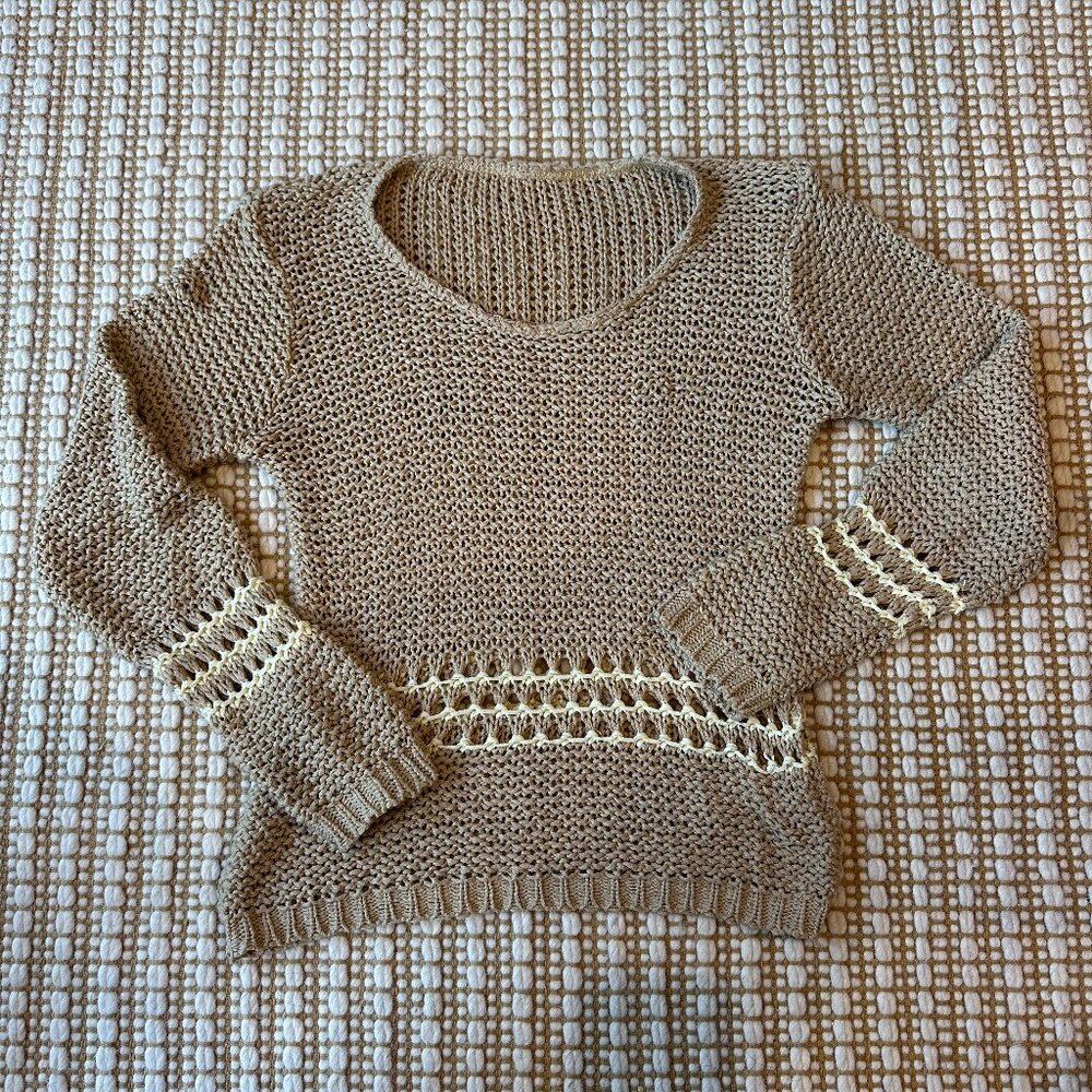Vintage Open-Knit Cotton Sweater